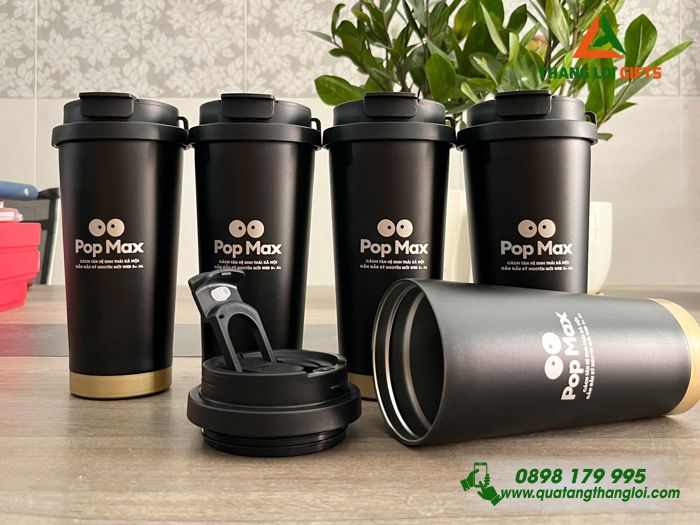 Ly Giữ Nhiệt Coffe 530ml - Khắc Logo Pop Max 