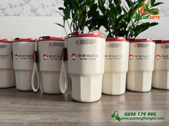 Ly Giữ Nhiệt Lock&Lock LHC4340 450ml - In Logo Tâm Việt Education
