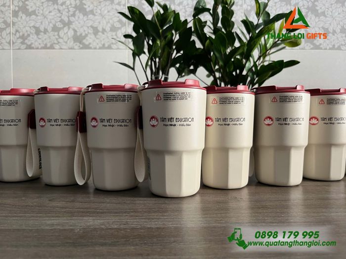 Ly Giữ Nhiệt Lock&Lock LHC4340 450ml - In Logo Tâm Việt Education