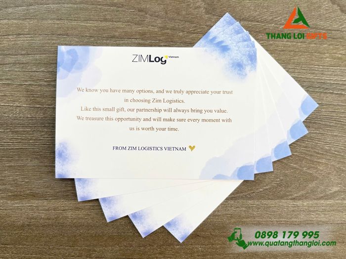 Thiệp Giấy - In Logo Doanh Nghiệp ZIMLog