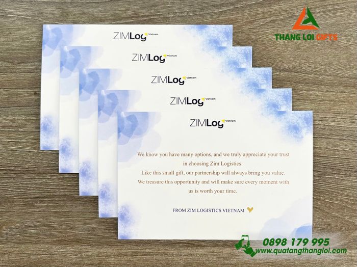 Thiệp Giấy - In Logo Doanh Nghiệp ZIMLog