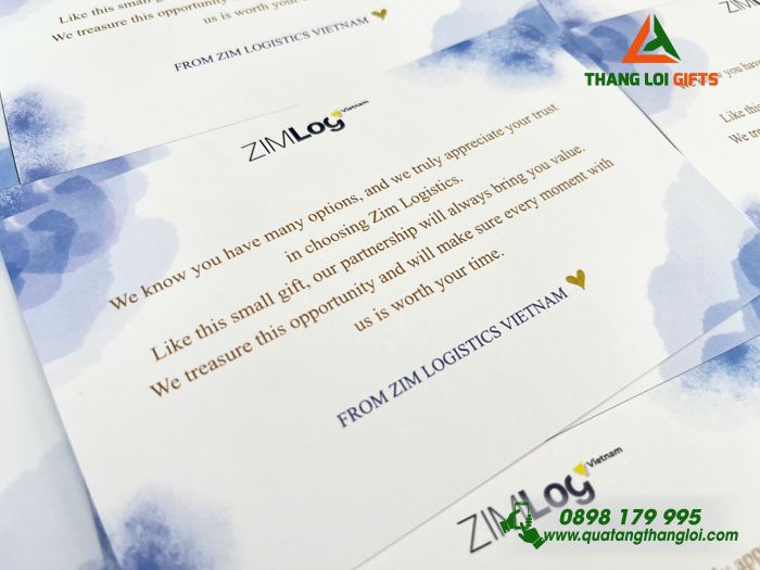 Thiệp Giấy - In Logo Doanh Nghiệp ZIMLog