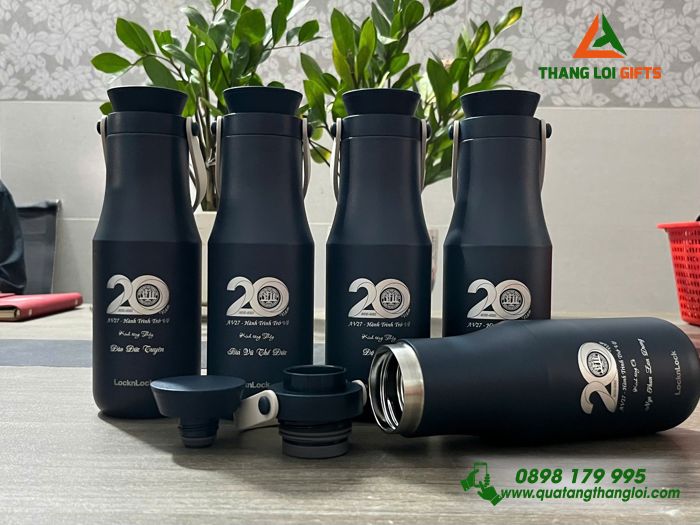 Bình Giữ Nhiệt Lock&Lock LHC4202 - Khắc Logo 20 Năm Trường Đại Học Nông Lâm TP.HCM