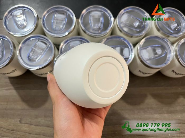 Ly Giữ Nhiệt Mini 350ml Màu Trắng - In Logo Doanh Nghiệp Logitech