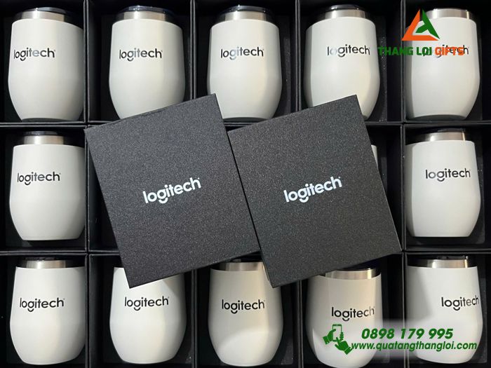 Ly Giữ Nhiệt Mini 350ml Màu Trắng - In Logo Doanh Nghiệp Logitech