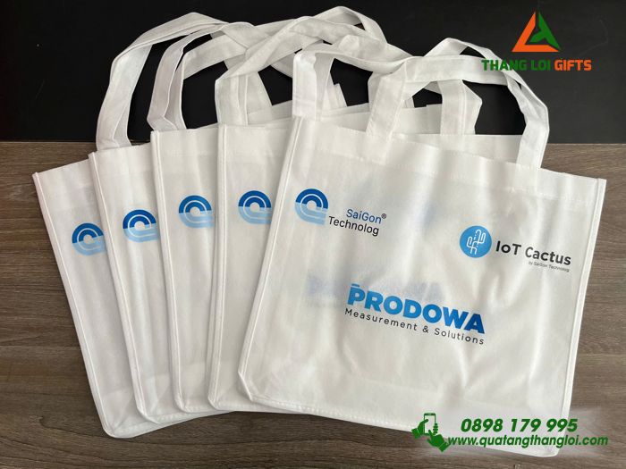 Túi Vải Không Dệt Màu Trắng - In Logo Doanh Nghiệp PRODOWA