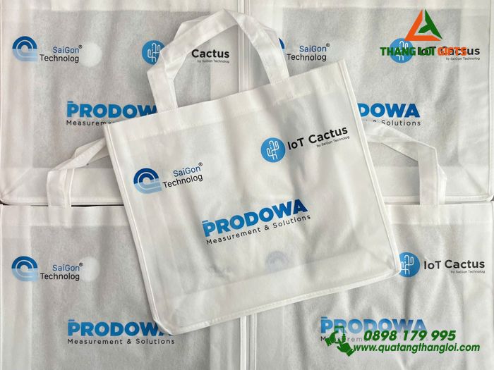 Túi Vải Không Dệt Màu Trắng - In Logo Doanh Nghiệp PRODOWA