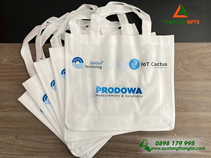 Túi Vải Không Dệt Màu Trắng - In Logo Doanh Nghiệp PRODOWA