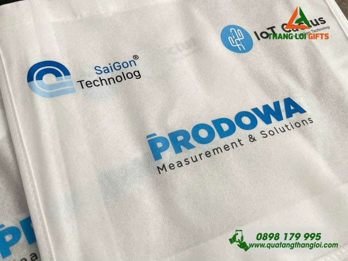 Túi Vải Không Dệt Màu Trắng - In Logo Doanh Nghiệp PRODOWA
