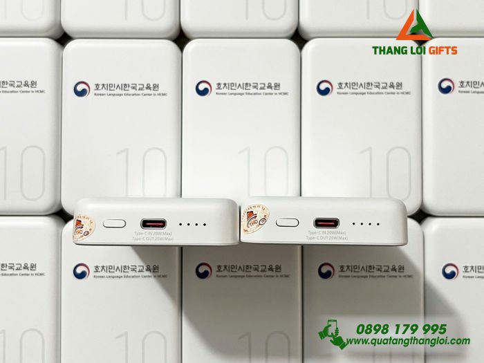 Pin Sạc Dự Phòng Không Dây Remax 10.000mAh - In Logo Trung Tâm Ngôn Ngữ Tiếng Hàn