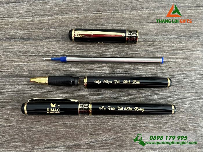 Bút Ký Kim Loại Nắp Khoen Hình Tổ Ong - Khắc Logo Công Ty DIMAC