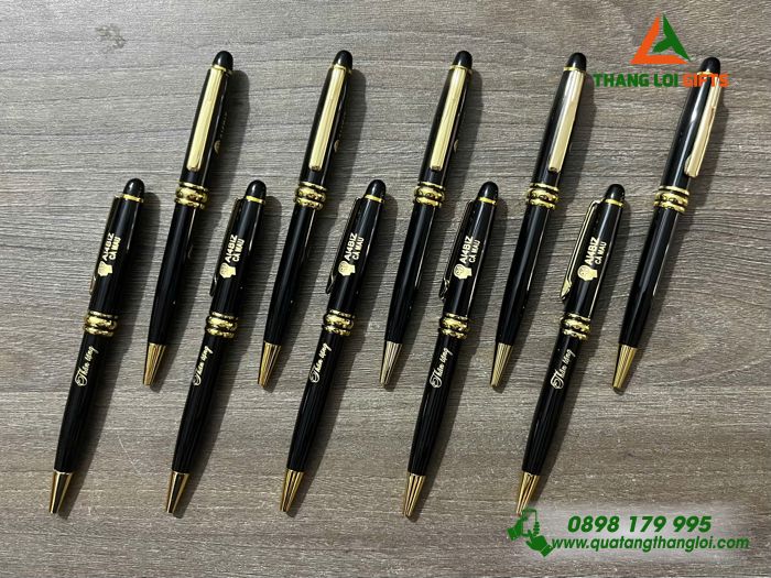 Bộ Bút Ký Kim Loại Xoay - In Khắc Logo Doanh Nghiệp AI4BIZ Cà Mau