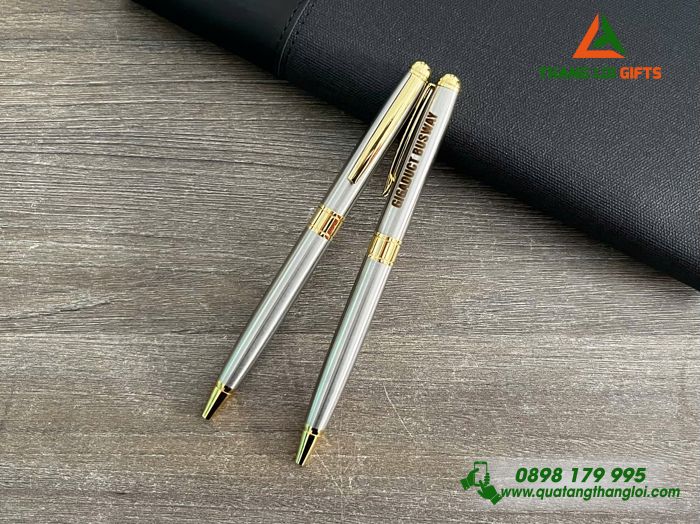 Bộ Bút Ký Kim Loại Xoay - Khắc Logo Doanh Nghiệp Gigaduct Busway