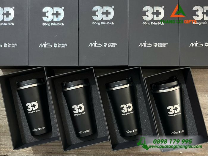 Ly Giữ Nhiệt 510ml Màu Đen - Khắc Logo Y Nha Khoa 3D