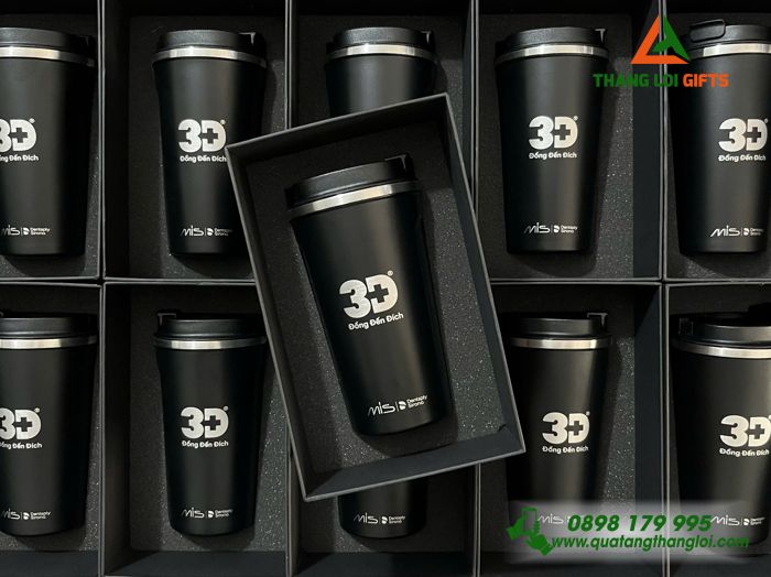 Ly Giữ Nhiệt 510ml Màu Đen - Khắc Logo Y Nha Khoa 3D