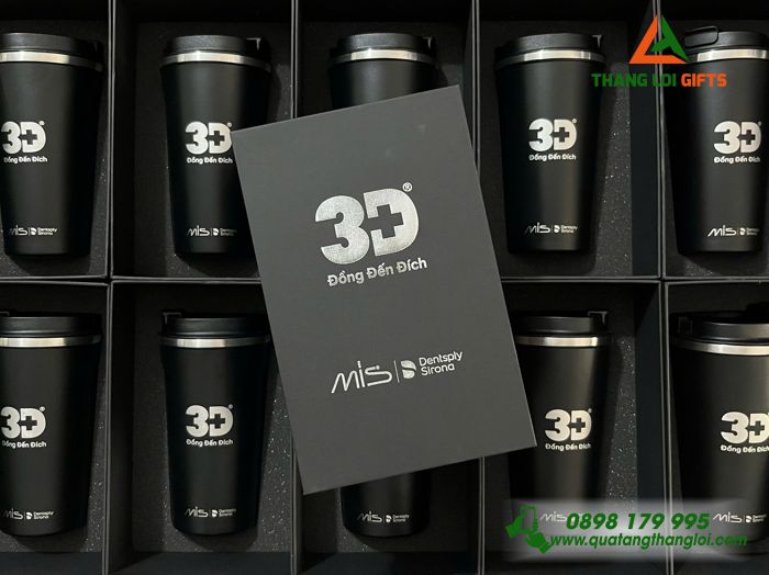 Ly Giữ Nhiệt 510ml Màu Đen - Khắc Logo Y Nha Khoa 3D