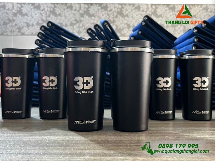 Ly Giữ Nhiệt 510ml Màu Đen - Khắc Logo Y Nha Khoa 3D