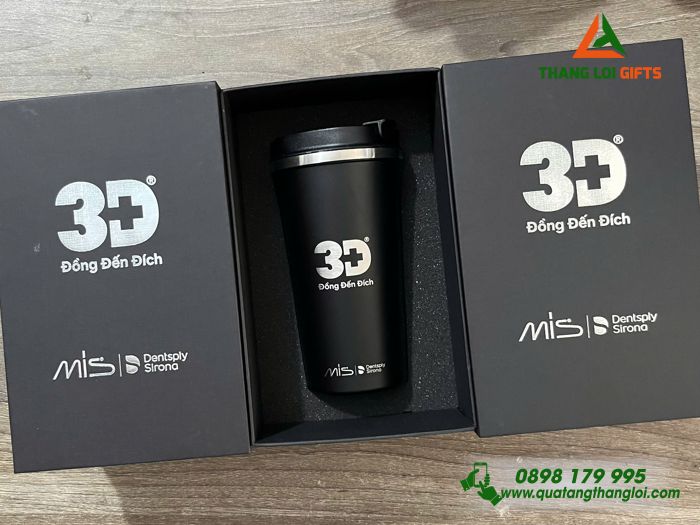 Ly Giữ Nhiệt 510ml Màu Đen - Khắc Logo Y Nha Khoa 3D