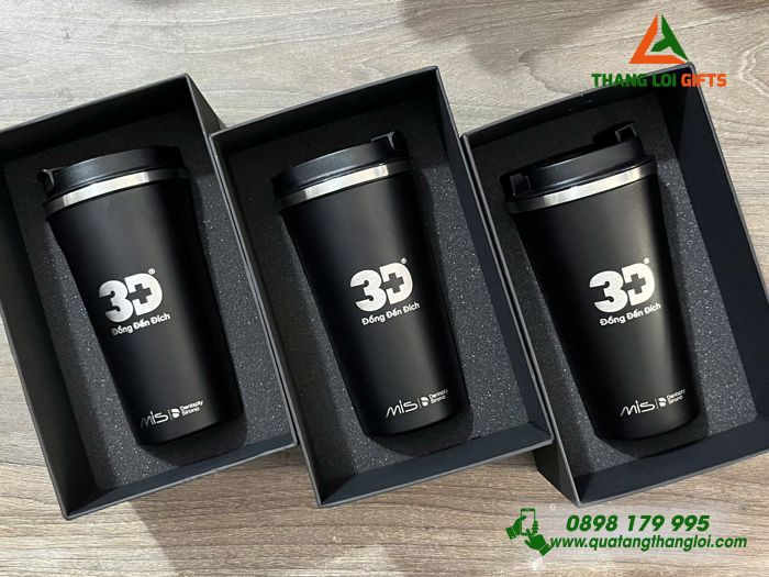 Ly Giữ Nhiệt 510ml Màu Đen - Khắc Logo Y Nha Khoa 3D