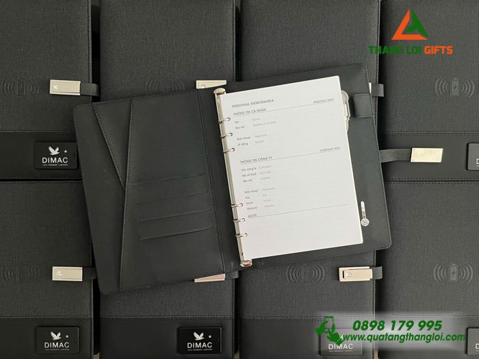 Sổ Tay Đa Năng Màu Đen 8000mAh - Khắc Logo Công Ty Luật DIMAC