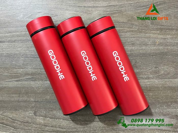 Bình Giữ Nhiệt Màu Đỏ 500ml - In Logo Doanh Nghiệp GOODWE