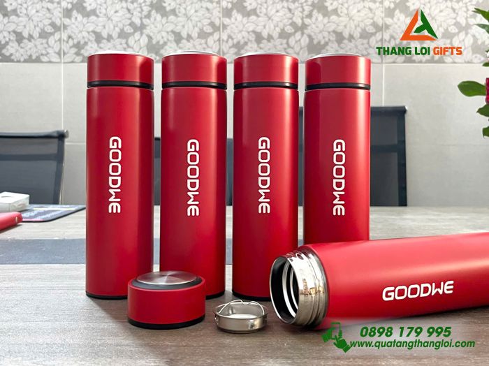Bình Giữ Nhiệt Màu Đỏ 500ml - In Logo Doanh Nghiệp GOODWE