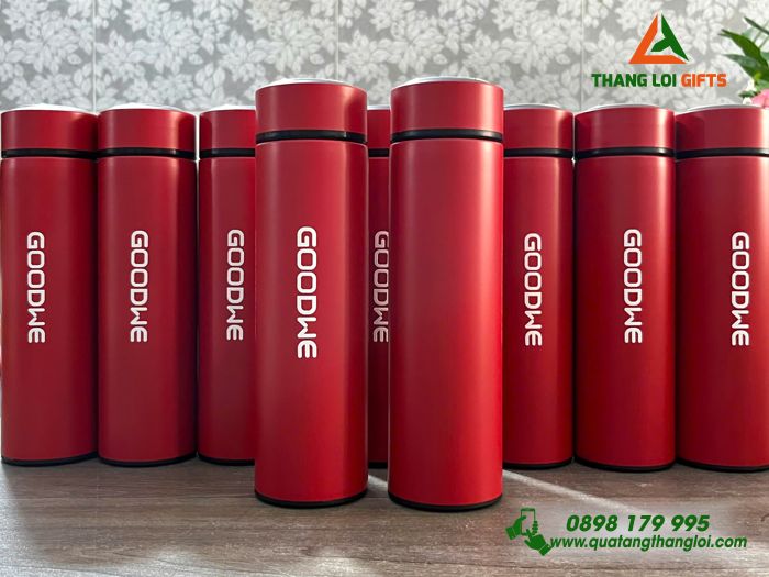 Bình Giữ Nhiệt Màu Đỏ 500ml - In Logo Doanh Nghiệp GOODWE