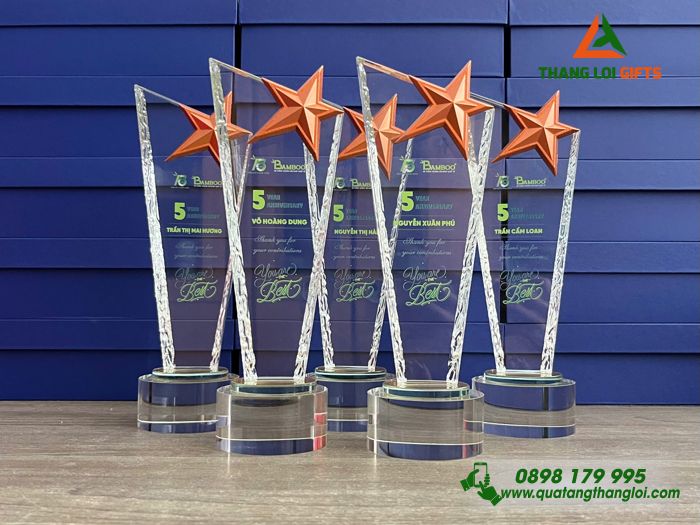 Cup Pha Lê - In Logo Kỷ Niệm 15 Năm Doanh Nghiệp BAMBOO