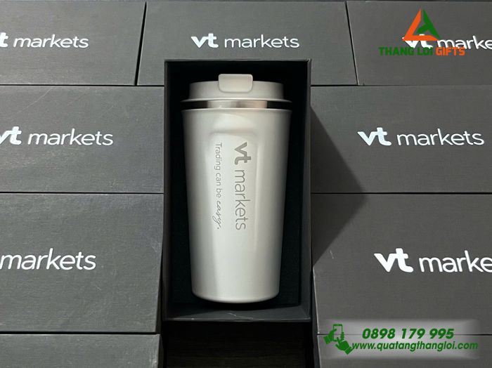 Ly Giữ Nhiệt 510ml Màu Trắng - Khắc Logo Doanh Nghiệp VT Markets
