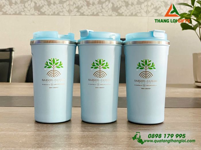 Ly Giữ Nhiệt 510ml Màu Xanh Dương - In Khắc Logo Doanh Nghiệp Sài Gòn Cần Giờ Resort