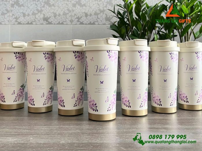 Ly Giữ Nhiệt Violet 530ml Màu Tím - In Khắc Tên Làm Quà Tặng