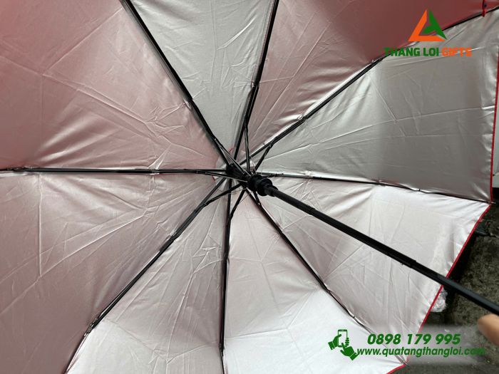Ô Dù Cầm Tay Gập 3 Màu Đỏ - In Logo Doanh Nghiệp GOODWE