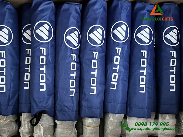 Ô Dù Cầm Tay Gập 3 Màu Xanh - In Logo Doanh Nghiệp FOTON
