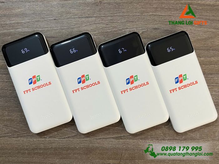 Pin Sạc Dự Phòng Hoco 10.000mAh - In Logo Trường Đại Học FPT