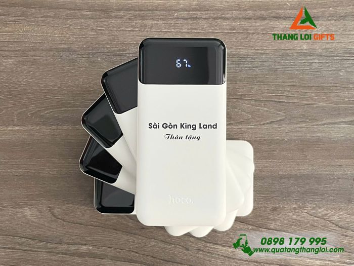 Pin Sạc Dự Phòng Hoco 10.000mAh - In Tên Doanh Nghiệp Sài Gòn King Land