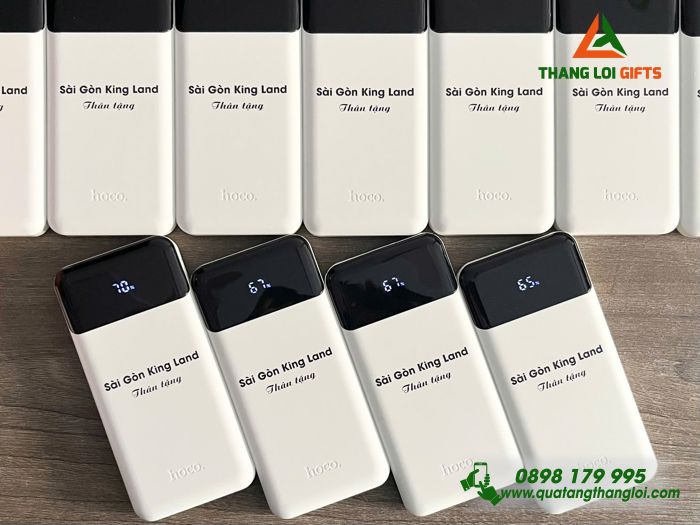 Pin Sạc Dự Phòng Hoco 10.000mAh - In Tên Doanh Nghiệp Sài Gòn King Land