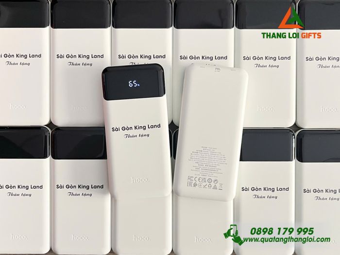 Pin Sạc Dự Phòng Hoco 10.000mAh - In Tên Doanh Nghiệp Sài Gòn King Land