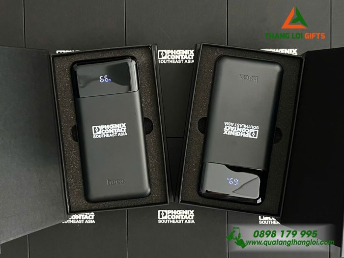 Pin Sạc Dự Phòng Hoco Màu Đen - In Logo Doanh Nghiệp Phoenix Contact