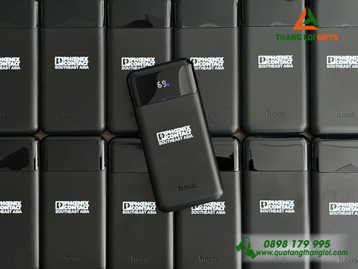 Pin Sạc Dự Phòng Hoco Màu Đen - In Logo Doanh Nghiệp Phoenix Contact
