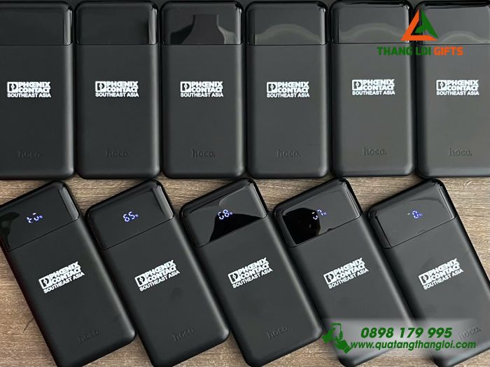 Pin Sạc Dự Phòng Hoco Màu Đen - In Logo Doanh Nghiệp Phoenix Contact