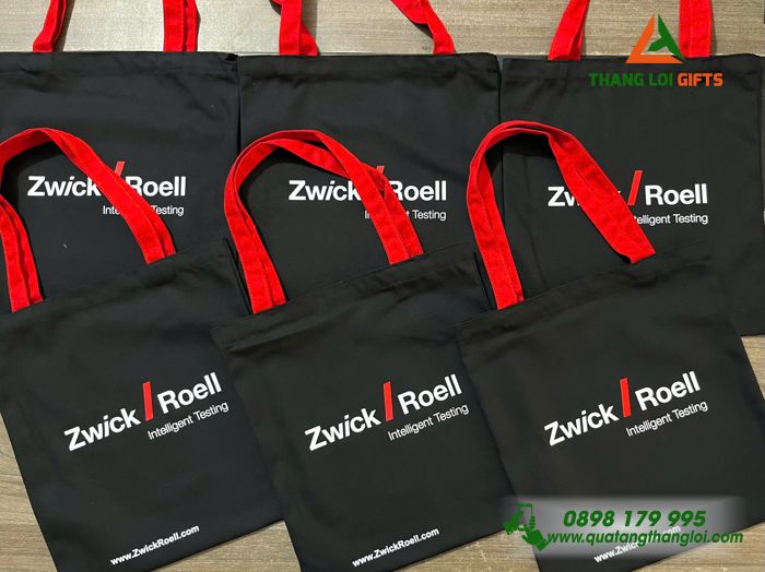 Túi Vải Canvas Màu Đen - In Logo Doanh Nghiệp Zwick Roell Group