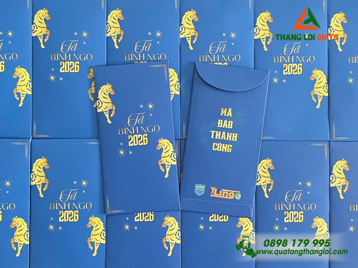 Bao Lì Xì Chúc Mừng Năm Mới - In Logo Trung Tâm Ngoại Ngữ ALOHA Sài Gòn