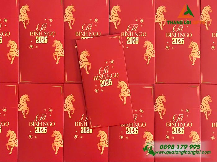 Bao Lì Xì Chúc Mừng Năm Mới - In Logo Trung Tâm Ngoại Ngữ ALOHA Sài Gòn