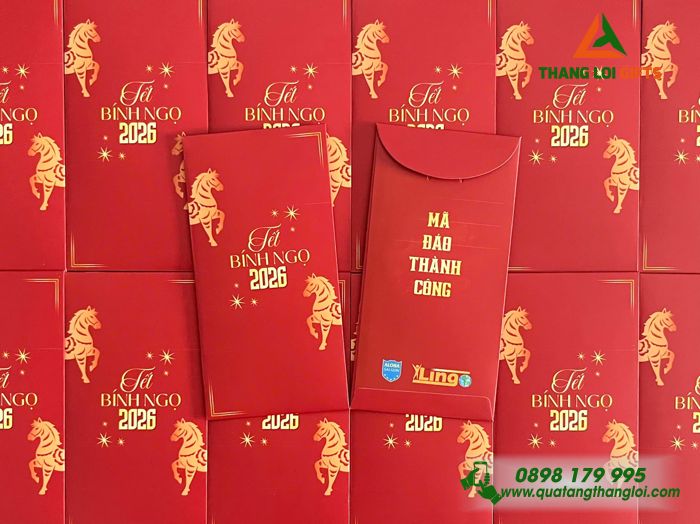 Bao Lì Xì Chúc Mừng Năm Mới - In Logo Trung Tâm Ngoại Ngữ ALOHA Sài Gòn