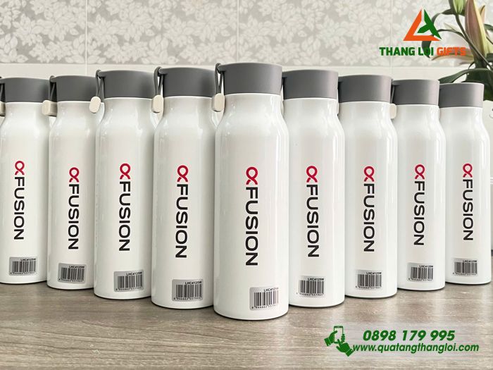 Bình Giữ Nhiệt Lock&Lock LHC4125 Màu Trắng - In Logo Thương Hiệu FUSION
