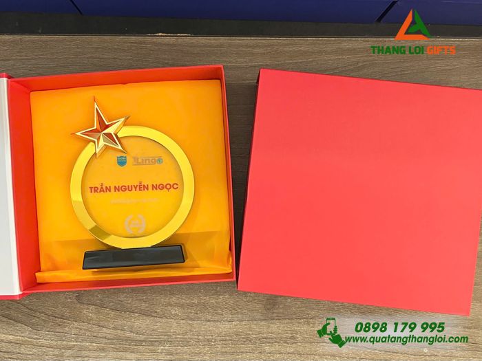 Cup Pha Lê Dạng Tròn - In Logo Trung Tâm Ngoại Ngữ ALOHA Sài Gòn