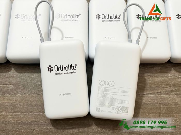 Pin Sạc Dự Phòng Xiaomi 20.000mAh - In Logo Doanh Nghiệp Ortholite Việt Nam