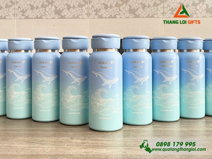 Bình Giữ Nhiệt Lock&Lock LHC4321 650ml Màu Xanh - Khắc Tên Làm Quà Tặng