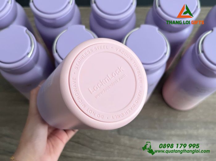 Bình Giữ Nhiệt Lock&Lock LHC4321 650ml Màu Hồng Tím - Khắc Tên Làm Quà Tặng 