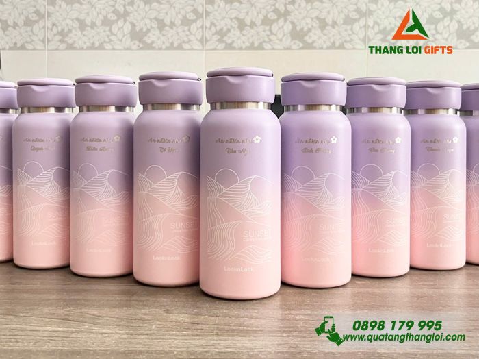 Bình Giữ Nhiệt Lock&Lock LHC4321 650ml Màu Hồng Tím - Khắc Tên Làm Quà Tặng 